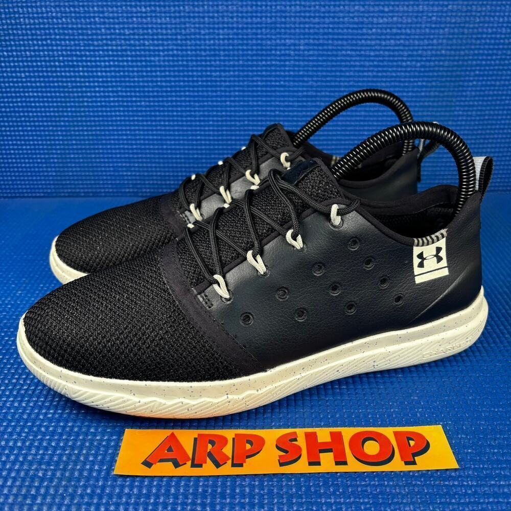 🔴 UNDER ARMOUR UA CHARGED 24/7 LOW Women`s Size 8 Black White Shoes 1292726-001